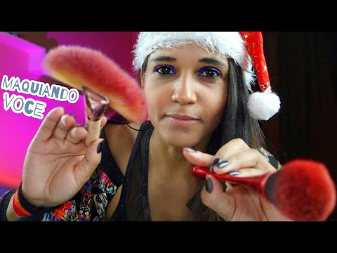 MAQUIANDO VOCE PARA O NATAL I ASMR ROLEPLAY  💄