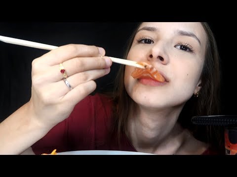 ASMR - COMENDO COMIDA JAPONESA (EATING SOUNDS)