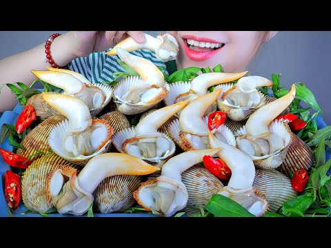 ASMR Elongate cockle EATING SOUNDS | | LINH ASMR