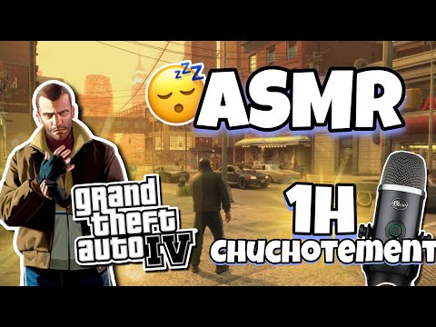 ASMR Français • 1H CHUCHOTEMENT PROCHE DU MICRO SUR GTA4 ! 😴
