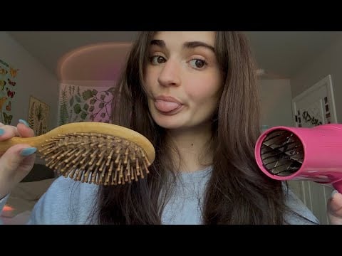 ASMR | Doing Your Hair | Hair Play, Brushing, and Styling 🧸