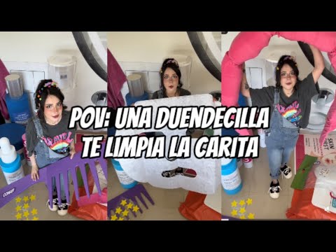 Duendecilla te hace una limpieza de carita #asmr #skincare #humor #asmrsound