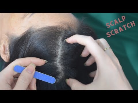 ASMR Hair Parting With Breathing, Snoring Sounds From Real Person For Anxiety Relief