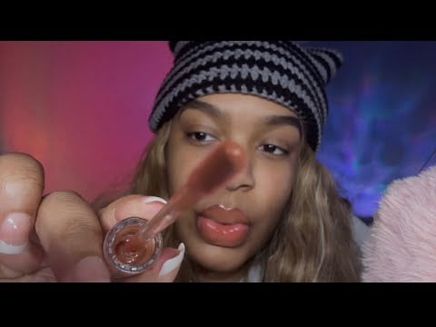 ASMR | Lipgloss Application (Mouth Sound) 🤍 | brieasmr