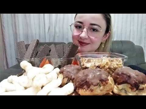 ASMR MUKBANG: CAFÉ DA MANHÃ DE PADARIA (SUSSURROS / SONS DE MASTIGAÇÃO)