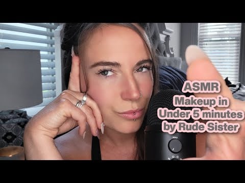 ASMR Mean Sister Does Your Makeup (Propless, Mouthsounds, Fast & Agressive)