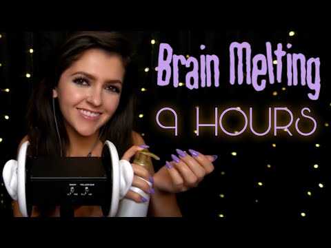 Ear Massage w/ Lotion - 9 HOURS - Fall Asleep and Stay Asleep~ NO TALKING ASMR