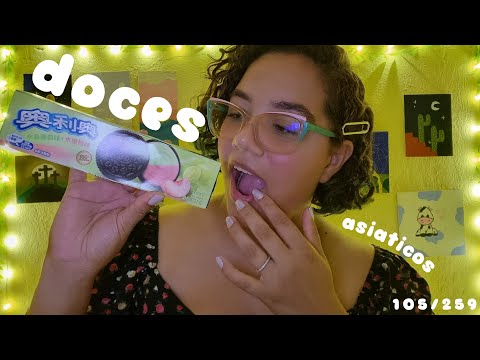 ASMR PROVANDO DOCES ASIÁTICOS 😍🍬✨