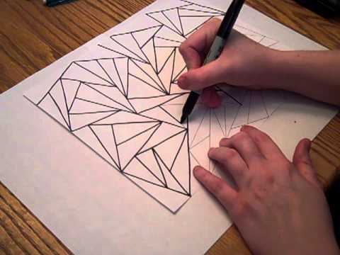 Outlining Triangles With Marker (ASMR)