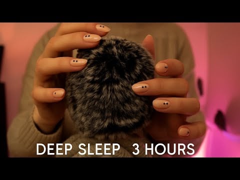 ASMR | Fluffy Mic Brushing with Rain Sounds for Deep Sleep (no talking)