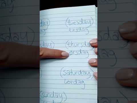 ASMR | 30 seconds | Danish lesson | the weekdays