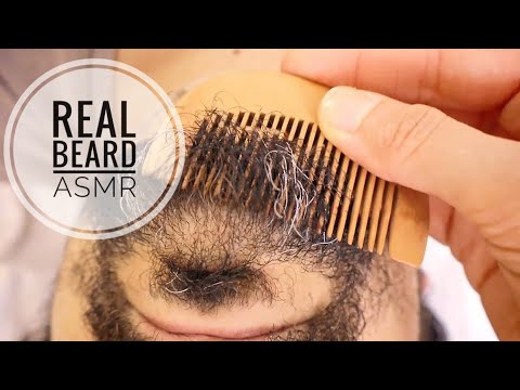 ASMR Real Person Beard Brushing & Face Massage | Deep Relaxation Sounds
