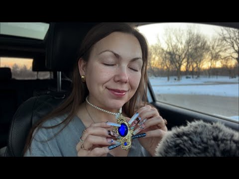 asmr/ jewelry I made myself + a beautiful sunrise🌅 😍💙