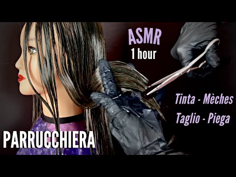 ASMR PARRUCCHIERA Tinta Capelli con Mèches, Taglio, Piega e Brushing |1ORA di Tingles e Rilassamento