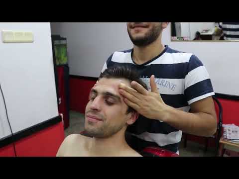 ASMR BARBERS Club Relax MASSAGE  HEAD FACE Chest MASSAGE THERAPY #ASMR
