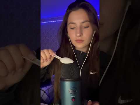 Asmr spoon on microphone
