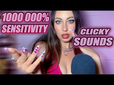 ASMR 1000 000% SENSITIVITY with CLICKY TRIGGERS | Mouth Sounds and Intense Tingles For Your Relaxing