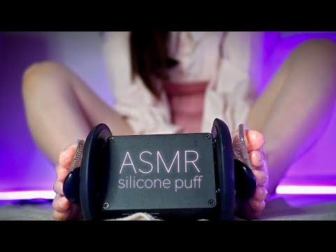 【ASMR】透明パフを足指に付けて癒しのお耳のオイルマッサージ🐾【睡眠導入/makeup puff/Footsole/Scratching/No Talking/sleep/Relaxation】