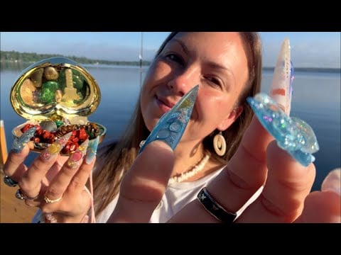 asmr/ 1+ HOUR of bird sounds, xxl nails, + whispers 💙🙏🏼