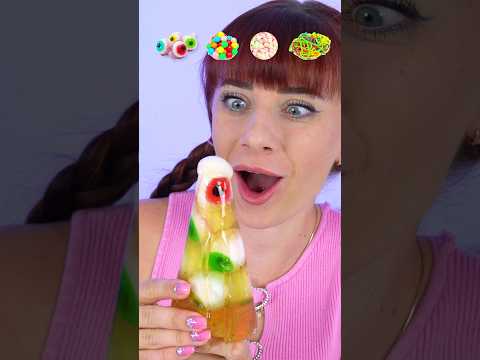 ASMR Emoji Gummy Eyeballs, Gummy Spaghetti #shorts