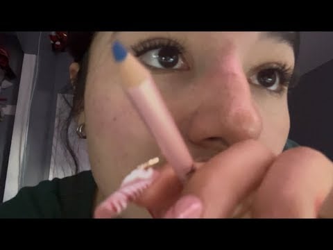 ASMR girl behind you in class draws on your face 