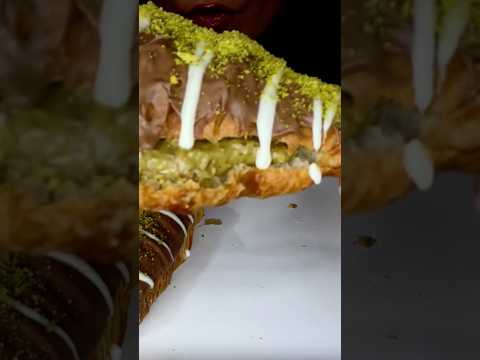 Dubai Chocolate Croissants #asmr #dubaichocolate #food #mukbang
