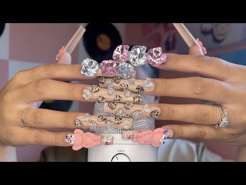 ASMR Nail Tapping with XXL NAILS | Face tapping & mic scratching