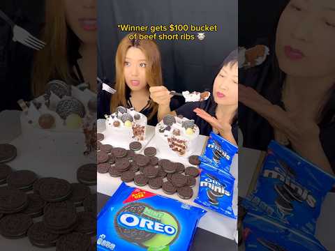 Oreo cake race! #food #cake #chocolate