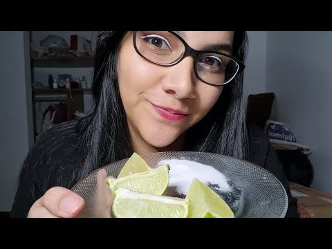 ASMR Lamiendo limón con sal sin hablar | | ASMR para @oana92