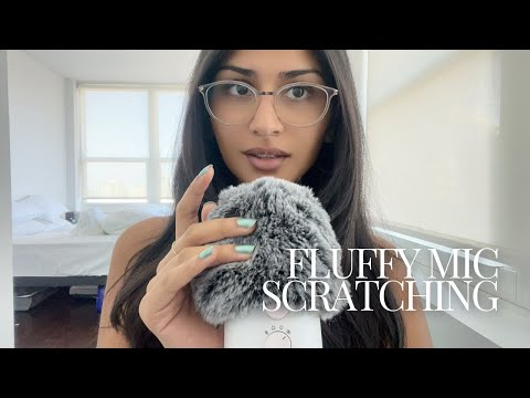 asmr mic scratching no talking 🫖 | fluffy mic sounds super tingly sensitive mic