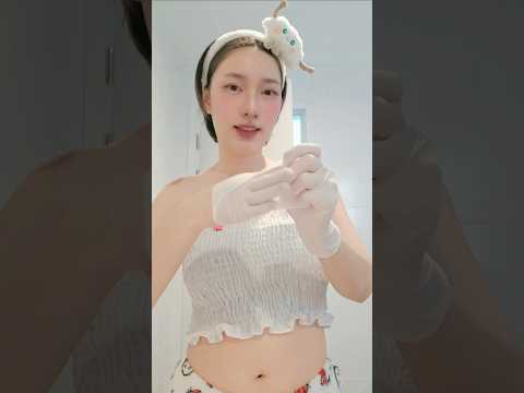 ASMR White Latex Gloves Girl XS Size - RAINIE ASMR #latexglovesounds #latexglovegirl #asmrvideo