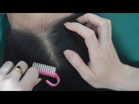 ASMR Real Person Hair Combing, Hair Parting And Scalp Scratch For Stress-free