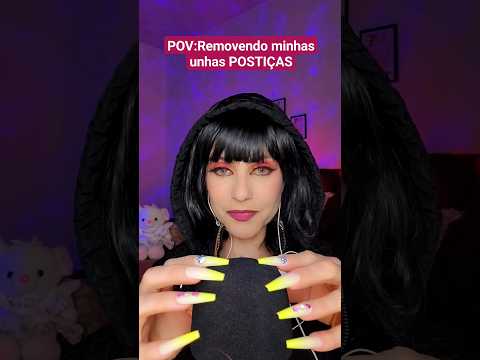 ASMR:REMOVENDO UNHAS POSTIÇAS #shorts