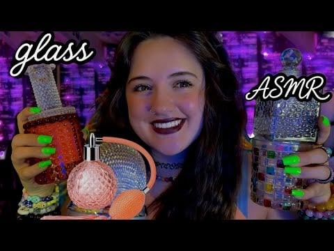 Glass Scratching ASMR ✨ Red Candle & Tingly Glass Triggers