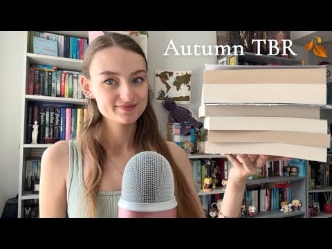 ASMR Cosy Autumn TBR (book triggers and close whispers) 