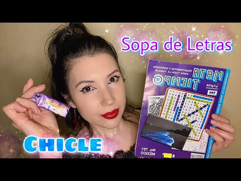ASMR Masticando Chicle y Resolviendo una Sopa de Letras | Chewing Gum | Marisol ASMR