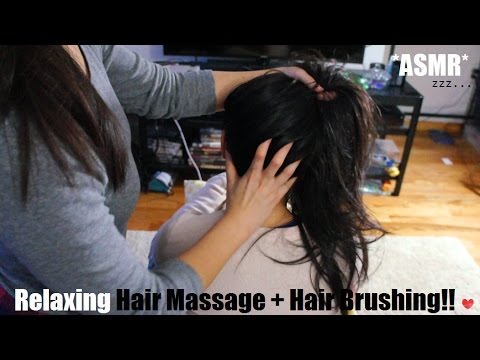 ASMR RELAXING HAIR PLAY + HAIR MASSAGE + HAIR BRUSHING TO HELP YOU UNWIND, ALLEVIATE STRESS!! (^__^)