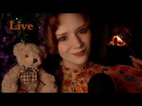 ASMR🌙Mouth sounds,Mic scratching,Honey spoon,Beeswax,Thunderstorm with Fibre lamp,Jellyfish😴