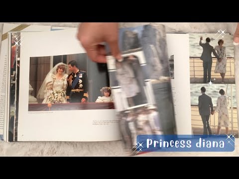 princess diana slow glossy page turning asmr | no talking
