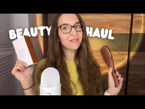 ASMR Beauty Haul 💛✨ | Makeup, Hair Care, Perfumes (Tapping, Scratching, Whispering Ramble)