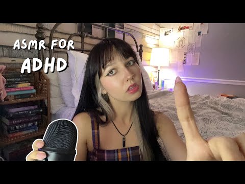 ASMR For ADHD | Hairplay, Mouth Sounds, Nail Sounds, Mic Triggers