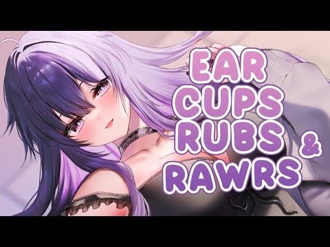 【ASMR】Ear Cups, Rubs & Rawrs~ 💗 Experimenting on Your Brain with a New Mic ~ ! 2.5 Hrs
