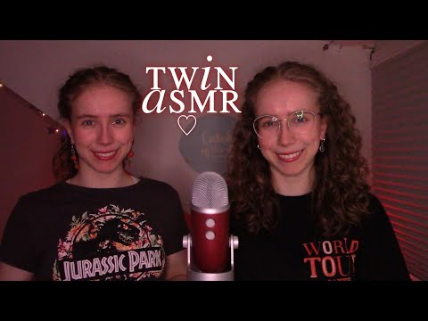 [ASMR] Twins give you LOTS of Tingles ❤️🐈‍⬛ DOUBLE the Relaxation (tapping, mouth sounds, ...)