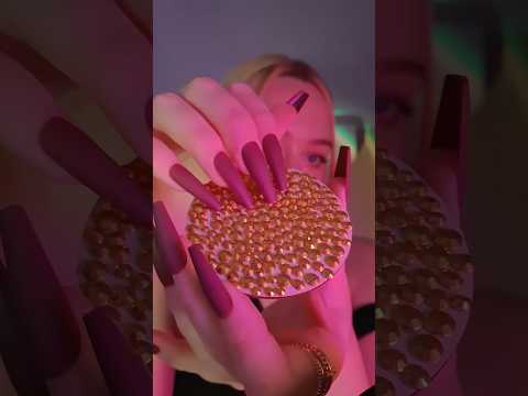 #asmr golden rhinestone coaster scratching