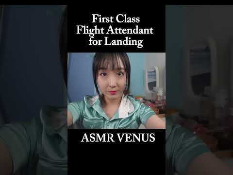 ASMR Shorts First Class Flight Attendant Preparing for LandingㅣMorning Facial Skincare Treatment✈️
