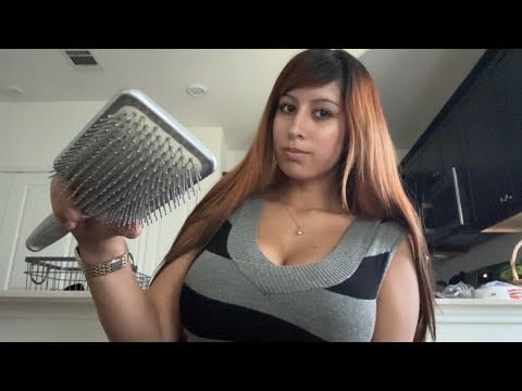 ASMR | brushing u to sleep 😴 (soft whispering & hand movements)