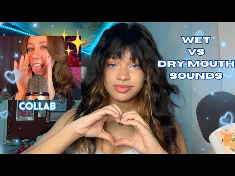 Wet vs Dry Mouth Sounds ft. @dakotabasmr🫧 ASMR Visuals & Hand Movements