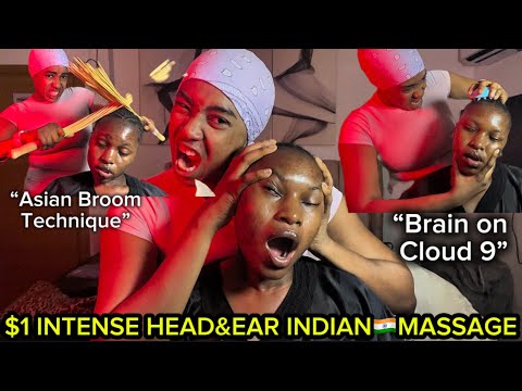 ASMR✨INDOOR STREET INDIAN🇮🇳HEAD& EAR INTENSE MASSAGE,SPITPAINT THAT SENT PURITY TO ANOTHER DIMENSION