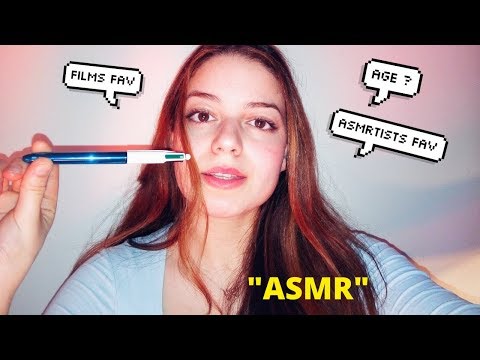 ASMR FR: JE RÉPONDS À VOS QUESTIONS ( ASK ) chuchotements proches du micro = frissons