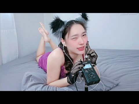 ASMR Fluffy Ear Cleaning Black Gloves 🦻🧤